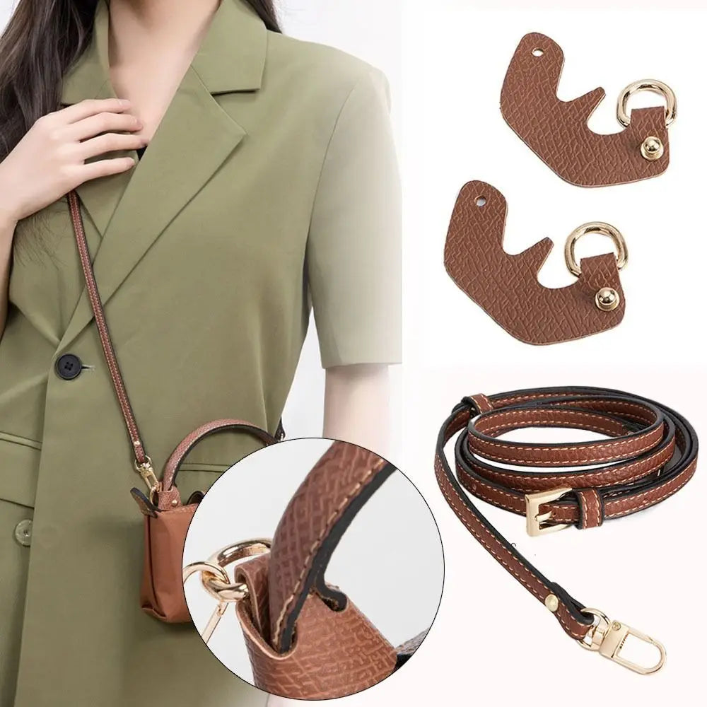 Leather Shoulder Strap Crossbody Conversion Hang Buckle Punch-free Bag Transformation Accessories for Longchamp Mini Bag Straps