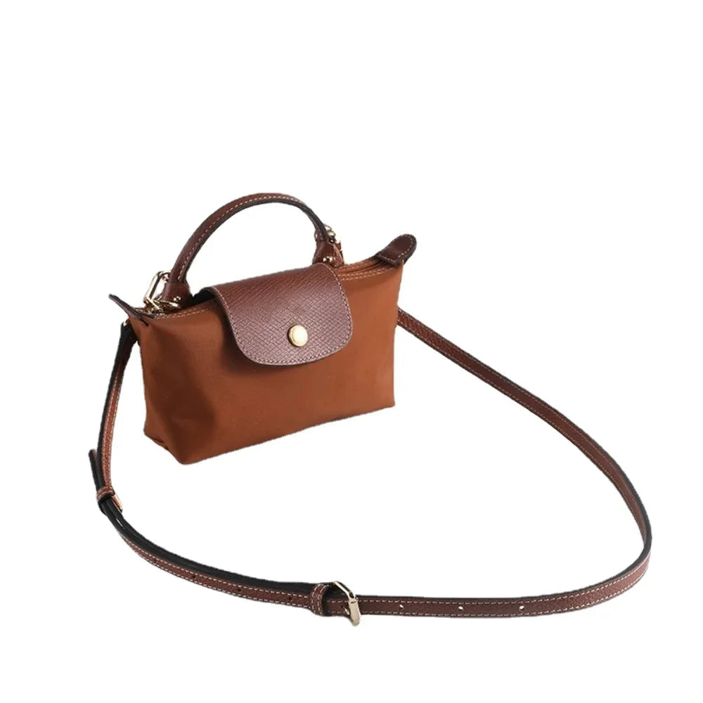 65cm Suitable for Longchamp mini Bag Straps Transformation Accessories Punch-free Genuine Leather Shoulder Strap