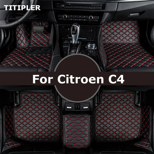 TITIPLER Custom Car Floor Mats For Citroen C4 Foot Coche Accessories Carpets