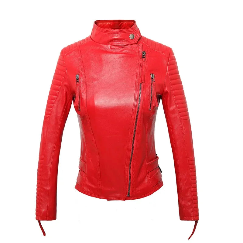 AYUNSUE 100% Real Sheepskin Coat Jacket Female Genuine Leather Jacket Women Short Slim Jackets Outerwear jaqueta feminina couro