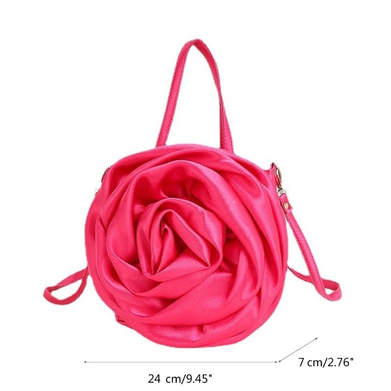 Shoulder Bag Clutch Bag 3D Rose Crossbody Bag Handbag Fashion Tote Bag Banquet Prom Wedding Evening Bag