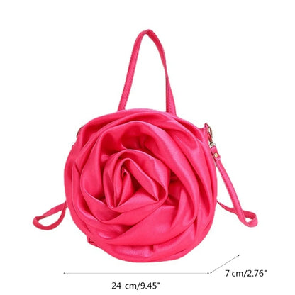 Shoulder Bag Clutch Bag 3D Rose Crossbody Bag Handbag Fashion Tote Bag Banquet Prom Wedding Evening Bag