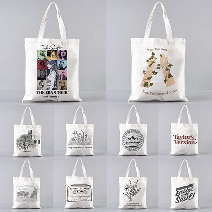 Midnights Tracklist Taylor Music Swift Albums Folklore Inspired Graphic  Aesthetic Handbag Canvas Bag Shopper Bag Gift for Fans