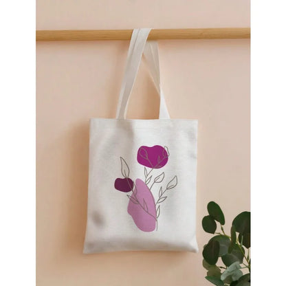 Business Casual Plants Print Shoulder Bag Resuable Eco Flower Floral Canvas Shopping Bags Women Large-capacity Outdoor Handbag
