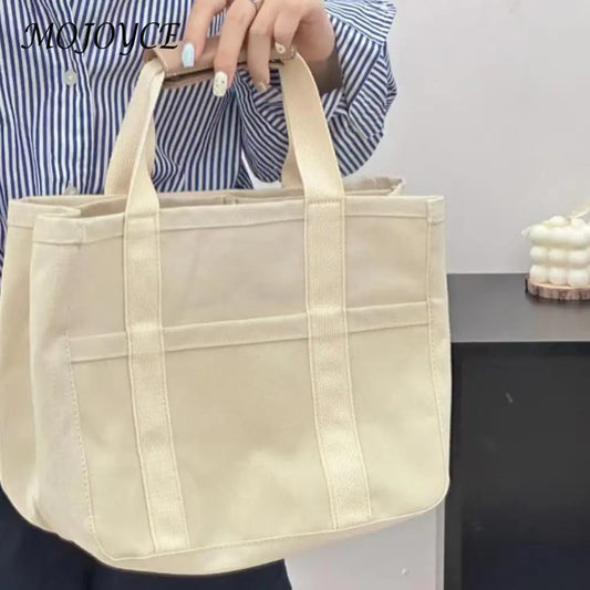 Women Large Capacity Bag with Adjustable Strap Canvas Bag Versatile Shoulder Bag Tote Bag for Shopping Work Daily Use Tote Purse