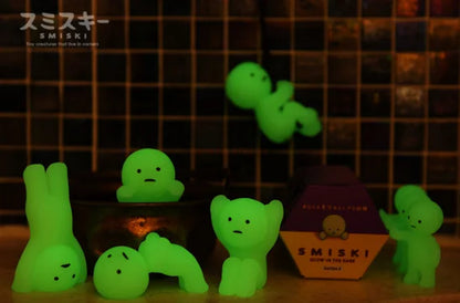 SMISKI Multiple Series Noctilucent Green Doll Blind Mystery Box Action Figures Decoration Desktop Model Toy For Surprise Gift