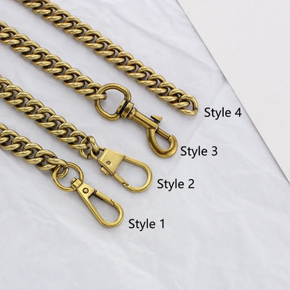 TINBERON Bag Chain Strap Handbag Handles Shoulder Straps Vintage Gold Bag Strap For Crossbody Luxury Designer Leather Bags Strap