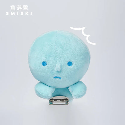 Smiski Plush Brooch Anime 100% Original Action Figure Collection Model Ornaments Doll Toys