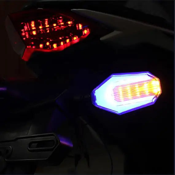 Motoled 2 Pcs Universal LED Motorcycle Turn Signals Lights Bulbs Flasher IPX6 Blinker Amber Signals Daytime Moto Indicator Lamp