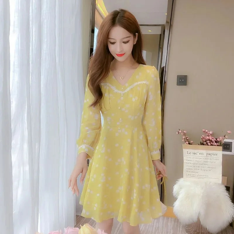 Woman Dress Soft Dresses for Women Yellow Holiday Mini Short Formal Occasion One-piece Trendy X Chic and Elegant Pretty Y2k G