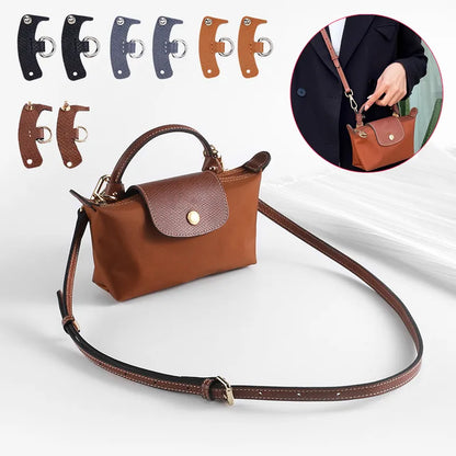 Genuine Leather Bag Straps Punch-free Shoulder Strap Crossbody Conversion Buckle Bag Transformation Accessories for Longchamp