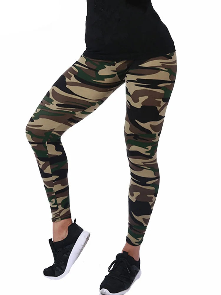 CUHAKCI New Brands Women Leggings High Elastic Skinny Camouflage Legging Spring Autumn Leggins Slimming Women Leisure Pant