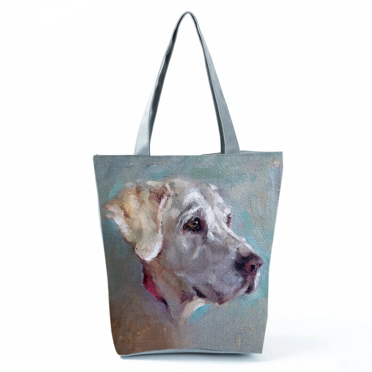 Color Painting Funny Bull Terrier Dog Print Shopping Bags Animal Tote Women School Traveling Shoulder Bag Ladies Casual Handbag