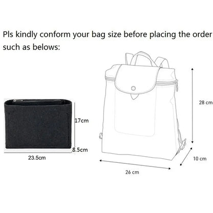 NEW Soft Pouch Organizer Felt Insert Bag Inner Bag Handbag Insert Bag Purse LinerFor Longchamp Le Pliage Backpack Bag