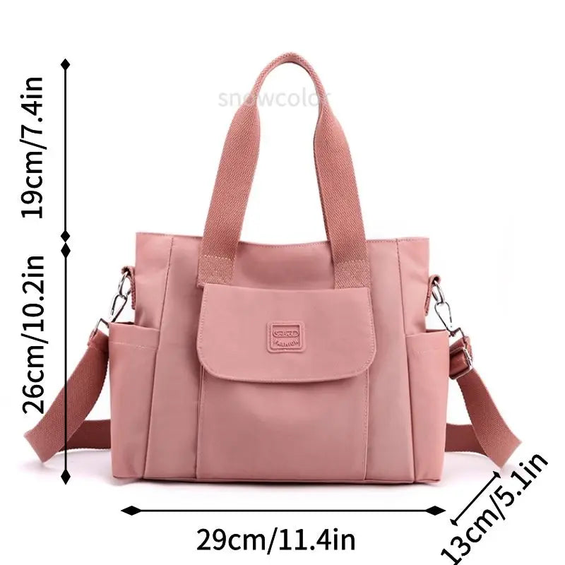 Tote Bag Handbag Shoulder Bag for Women Nylon Waterproof Large Capacity Shopping CrossBody Bag Ladies Messenger Bag