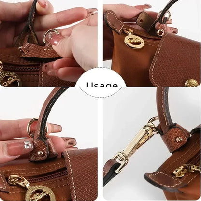 Bag Strap For Mini Longchamp Bag Shoulder Strap Dumpling Crossbody Bag Perforated Conversion Accessories For Punch-free Bag Stra