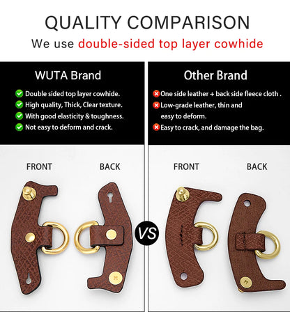 WUTA Bag Strap For Longchamp Mini Punch-free Genuine Leather Shoulder Strap Set Transformation Crossbody Strap Bag Accessories