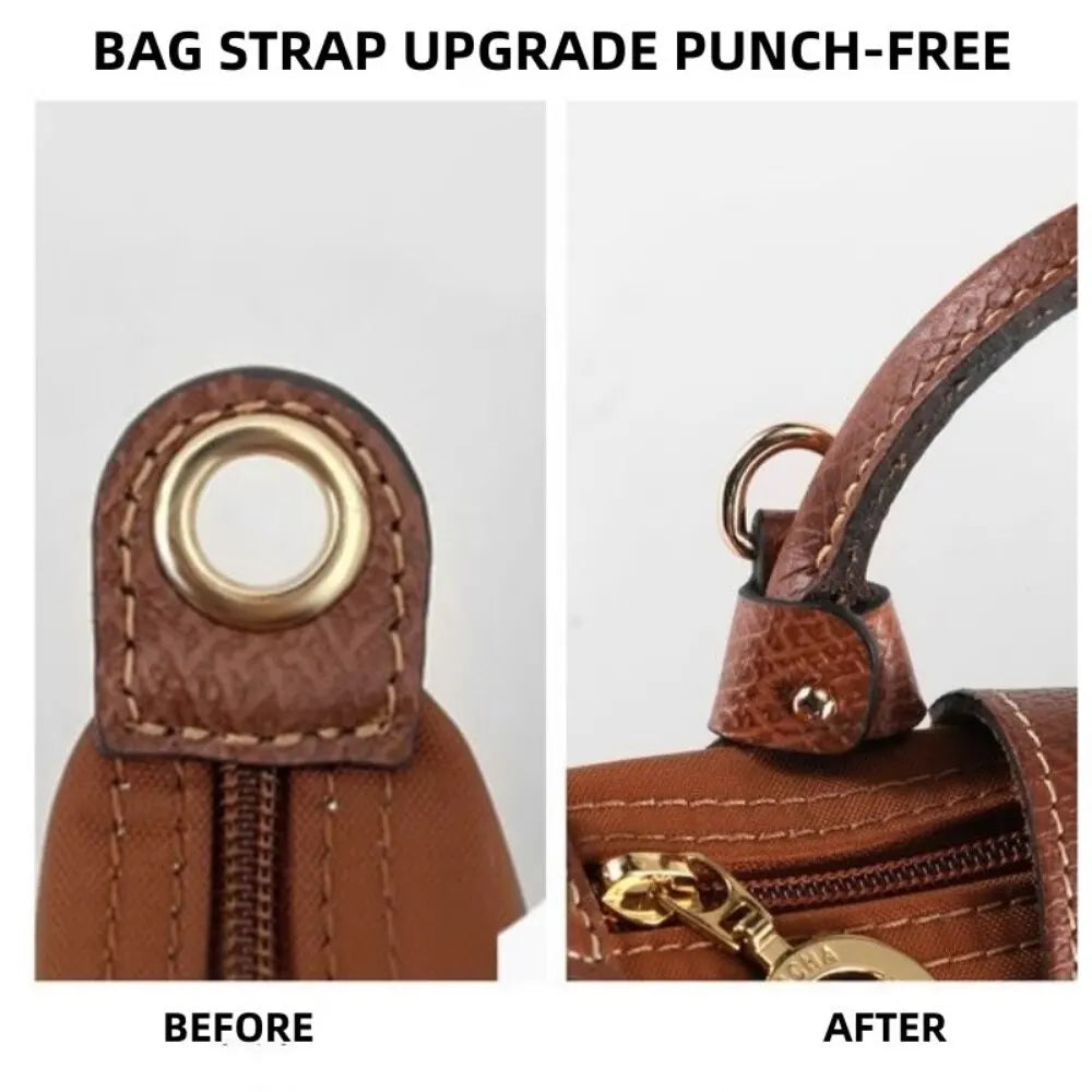 Genuine Leather Bag Straps Punch-free Shoulder Strap Crossbody Conversion Buckle Bag Transformation Accessories for Longchamp