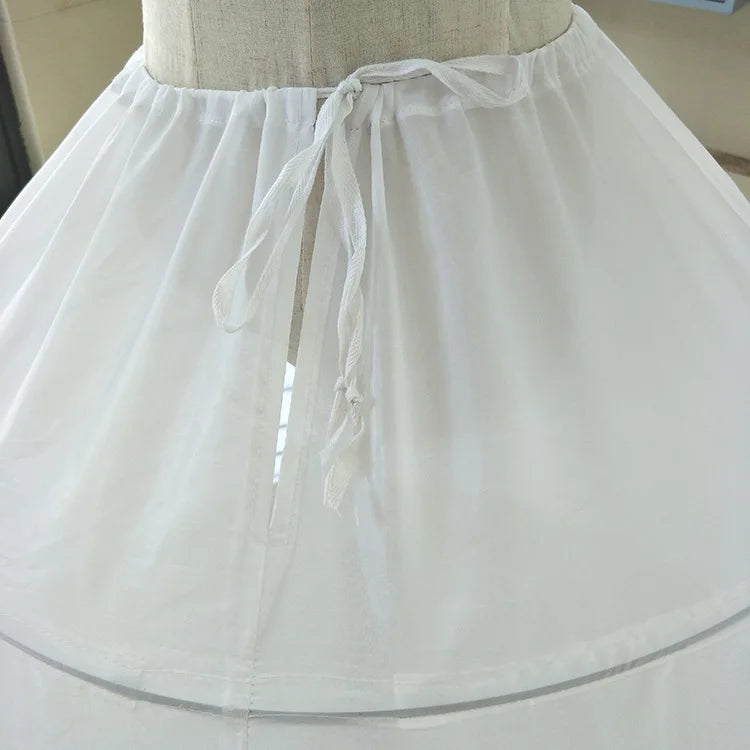 Underskirt Ball Gown Wedding Dress Petticoat White Drawstring Strap 8  Hoops Performance Plus Size Long Petticoat