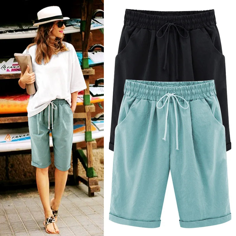 Summer Female Five Pants Thin Outer Wear Pants Women Slacks Casual Pants Harem Pants Beach Wear