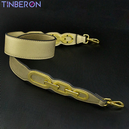 TINBERON Bags Accessories High Quality Shoulder Straps Genuine Leather Bag Strap Metal Rivet Shoulder Strap For Luxury Woman Bag