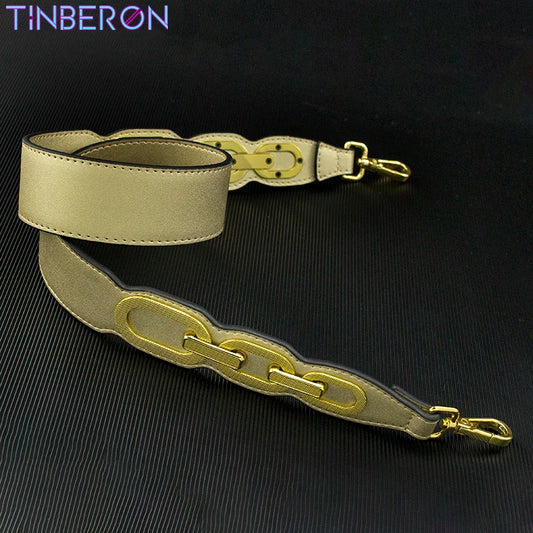 TINBERON Bags Accessories High Quality Shoulder Straps Genuine Leather Bag Strap Metal Rivet Shoulder Strap For Luxury Woman Bag