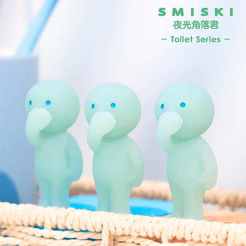 SMISKI Blind Box SMISKI Toilet Series Surprise Box Mini Figure Noctilucent Cute Doll Desk Kawaii Toys Decoration Ornaments Gift