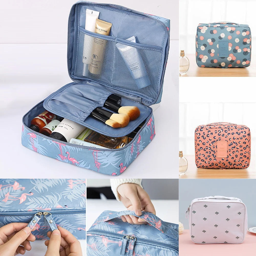 2022 Women Makeup Bag Toiletrys Organizer Cosmetic Bags Outdoor Travel Girl Personal Hygiene Waterproof Tote Beauty Make Up Case