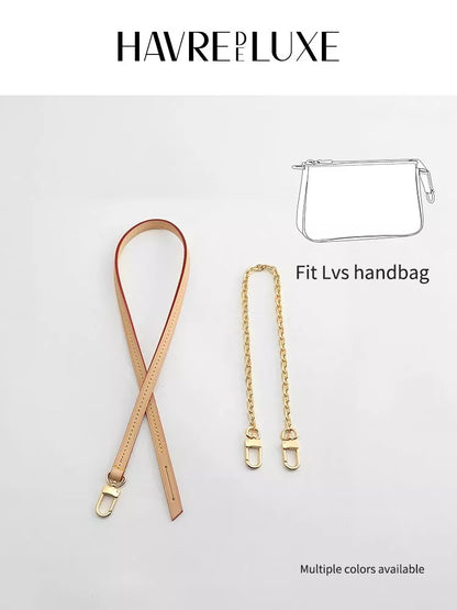 Bag Transformation Bag Pearl Extension Chain Armpit Shoulder Strap Vegetable Tanned Leather Single-purchase Accessories