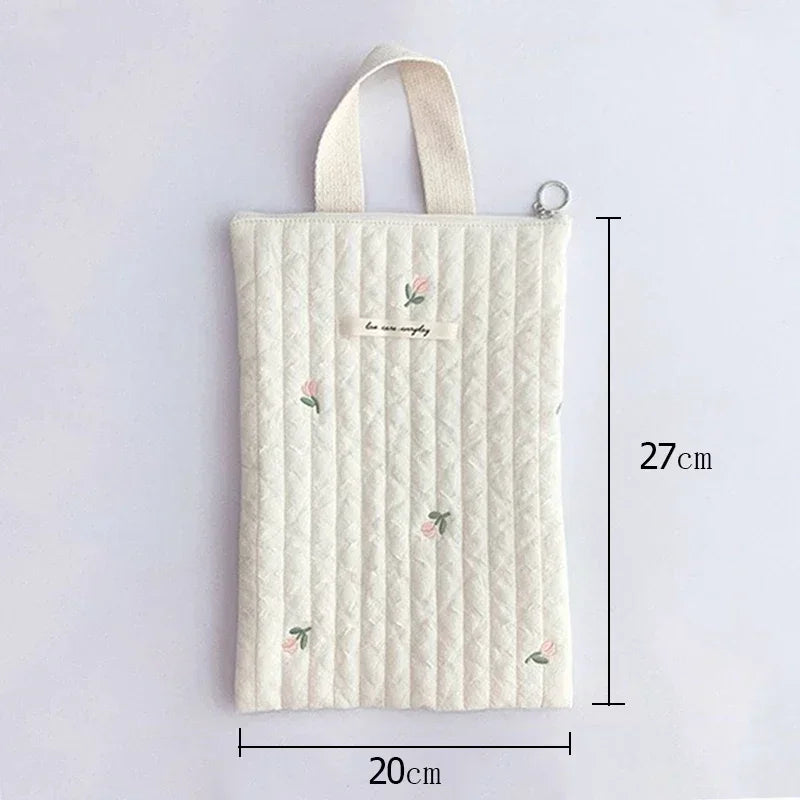 Cotton Baby Diaper Bag Nappy Pouch Travel Stroller Storage Bags South Korea's Ins Cute Bear Embroidery Mommy Bag Handbags