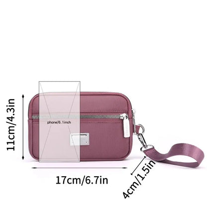 2023 New Fashion Handheld Bag Korean Version Leisure Mom's Bag Nylon Multi Layered Small Square Bag