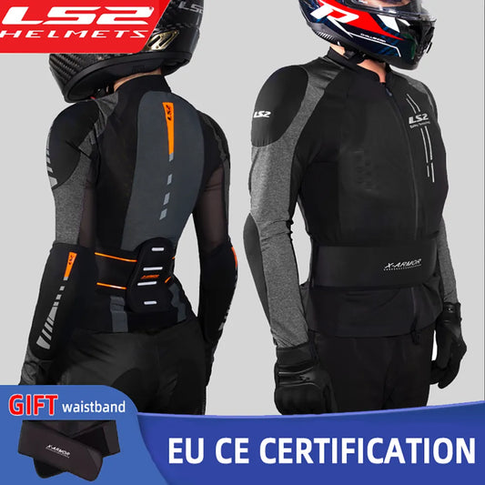 LS2 Motorcycle Jacket Moto Racing Riding Clothing Armor Summer Breathable Men Women Motocross Soft Armor Clothing CE Protective