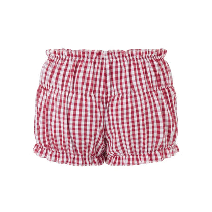 Xingqing Red and White Plaid Shorts y2k Clothes Women Elastic Waist Ruffles Cake Shorts Bottoming Sweet Girl Lolita Pettipants