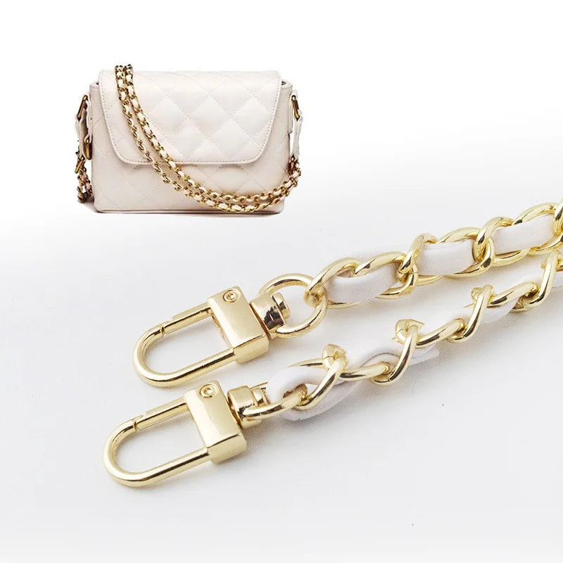 Multicolor Bag Chain Accessories Gold Silver Women Shoulder Bag Chain Metal Bag Chain Strap Crossbody Bag Belt Chain for Handbag