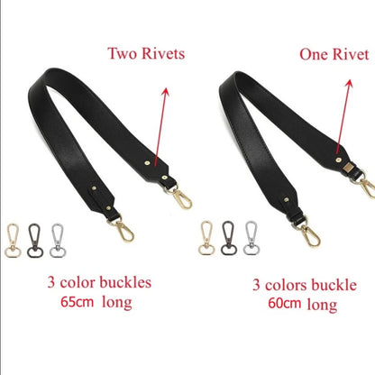 60cm PU Leather Bag strap Accessories For Handbag 3cm Wide Shoulder Bag Strap Silve Gold Buckle Replacement Strap For Bag