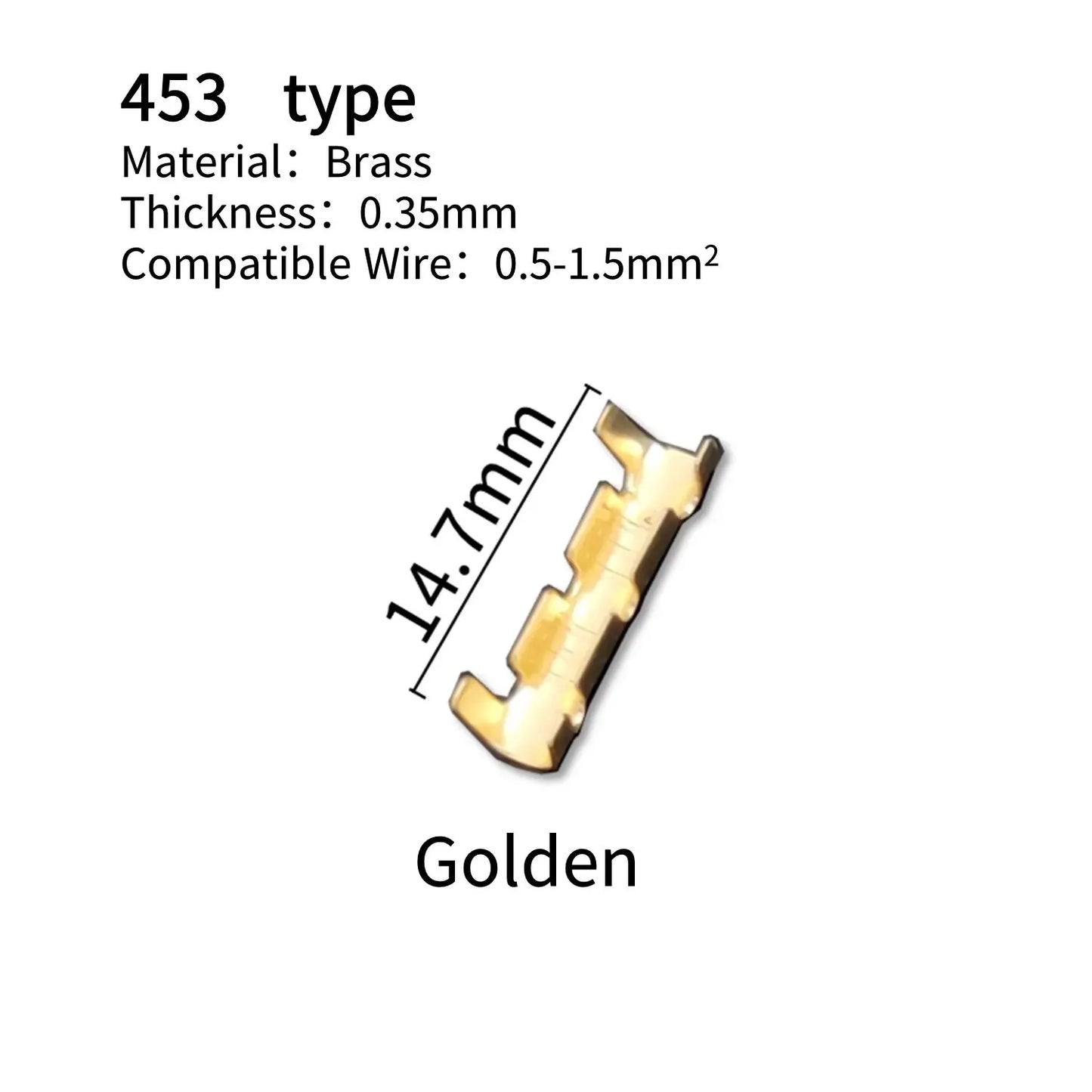 100pcs 453/453C U-shaped Terminal Wire Quick Connector Terminal Small Tooth Fascia Terminal 0.5-1.5mm2/2.5-4.0mm2