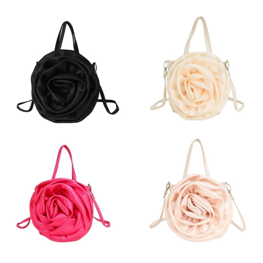 Shoulder Bag Clutch Bag 3D Rose Crossbody Bag Handbag Fashion Tote Bag Banquet Prom Wedding Evening Bag