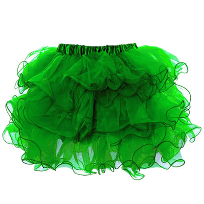 6Colors Extra Fluffy Teenage Girl Adult Women Pettiskirt Pleated Tutu Skirt Candy Color Party Dance Bubble Skirt Christmas Gifts