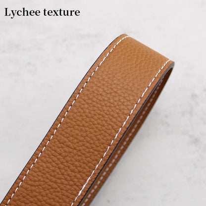 TINBERON Bag Strap For Crossbody Luxury Designer Brown Shoulder Strap Lychee Pattern Real Leather Bag Straps Handbag Accessories