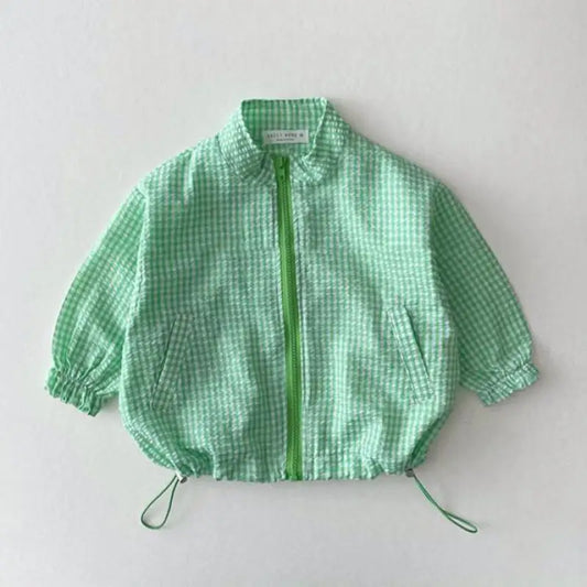 2023 New Girls Candy Color Sunscreen Jacket Summer Thin Children Coat Loose Kids Boys Zipper Jacket 0-5 Year Children Clothing