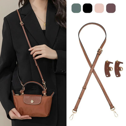 Bag Straps Set For Longchamp Leather Accessories DIY Mini Transformation Punch Free Shoulder Crossbody Conversion 100-124cm