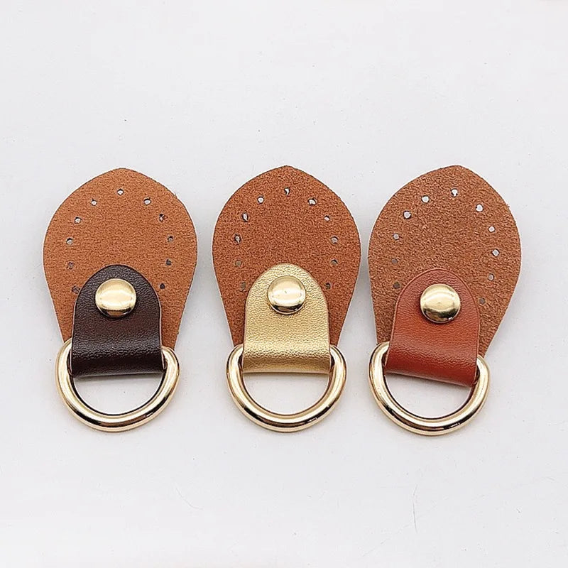 2pcs Fashion Leather Handmade Buckle Replacement For DIY Handbag Shoulder Bag Backpack Block Lock Accessories Chain Clasp