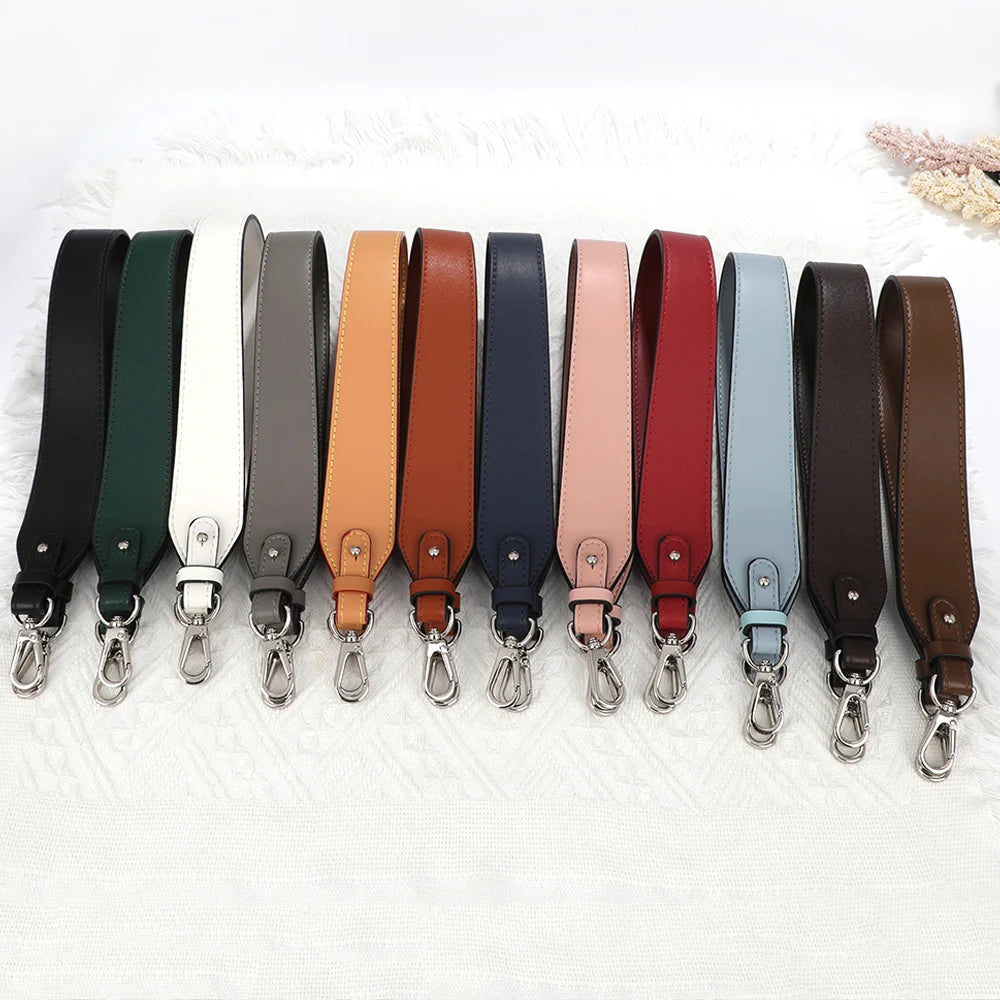 60cm PU Leather Bag strap Accessories For Handbag 3cm Wide Shoulder Bag Strap Silve Gold Buckle Replacement Strap For Bag