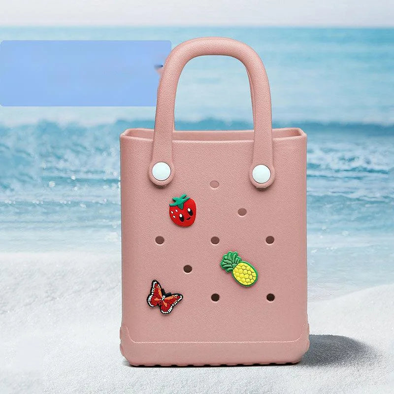 New Mini Rubber Summer Beach Bag Eva Hole Travel Tote Bag Crossbody Bags Fashion Storage Handbag Woman Waterproof Outdoor Sport