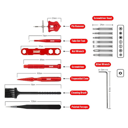 Kingdom Fishing Reel Maintain Toolbox Multifunctional Fish Tackle Box Repair Kits Combo Maintenance Tools Accessories Tackles