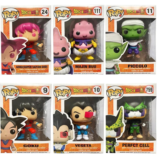 FUNKO Dragon Ball Z Figure POP GOKU #09 VEGETA #10 SUPER SAIYAN Piccolo #11 Cell #759 Buu #111 Vinyl Action Figurine Model Toys