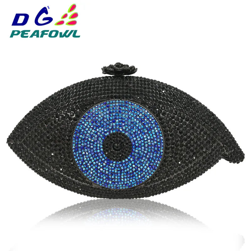 Woman Clutch Purse Luxury Eye Diamond Handbag Brand For Women Messenger Bags Patchwork Lady Wallet Party Prom Gift Evening Bag