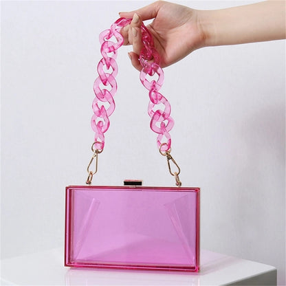 Trendy Transparent Shoulder Bag Women Fashionable PVC Handbag Elegant Prom Party Evening Bag for Phone Makeup and Personal Items