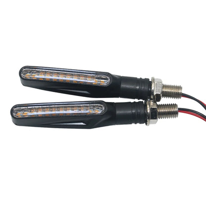 2/1PCS LED Motorcycle Turn Signals Light 12 SMD Tail Flasher Flowing Water Blinker IP68 Bendable Motorcycle Flashing Lights