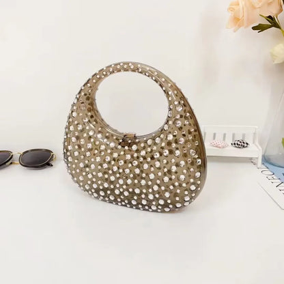 Chaliwini Evening Bag Woman Casual Bling Bling New Handbag Brand Fashion Women Handbags Transparent Acrylic Luxury Party Prom